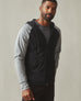 Men's Colorblock Lightweight Full Zip - Dark Charcoal Black Solid Heather